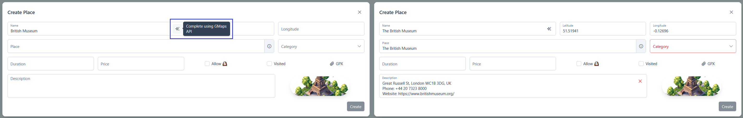 Autocomplete using GMaps API