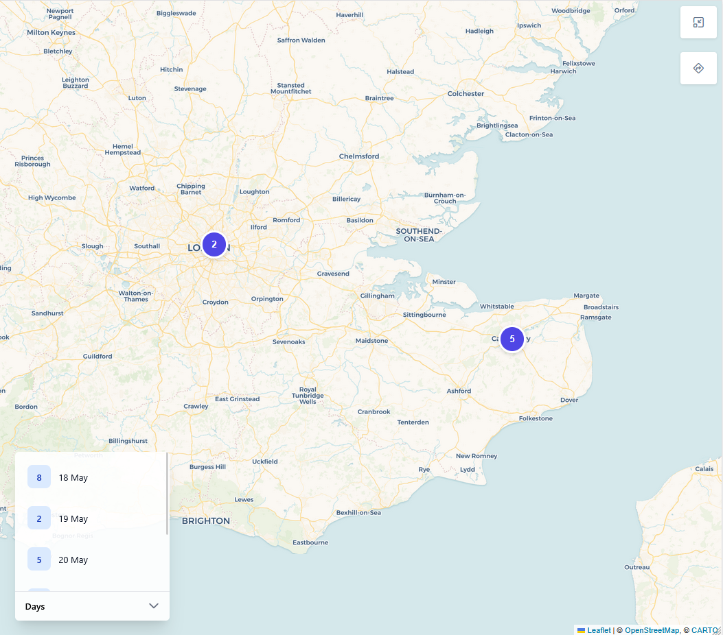 Trip - Map fullscreen